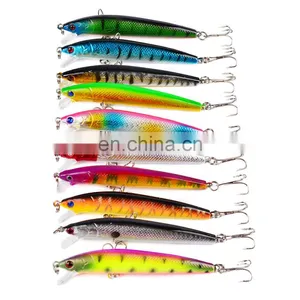 Hard Bait 9.5cm 9g Minnow Streak Fishing Lures Bass Fresh Water Hook Diving Perch Wobbler Fish 10 Colors Stripe Pattern thumbnail-1