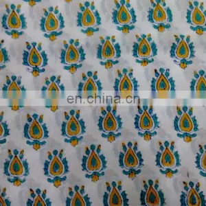 Cotton Printed Fabric By Yard Indian Sanaganeri Voile Fabric From Wholesalers thumbnail-2