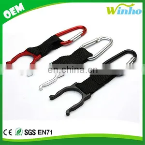 Winho Travel Hiking Carabiner Belt Clip Key Chain With Water Bottle Holder thumbnail-3