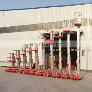 7LSJLI Shandong SevenLift 6m Hydraulic Aluminum Portable Material Electric Mast Tilt Back Man Lift Platform thumbnail-6