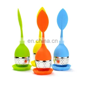 Wholesale Silicone & Stainless Steel Leaf Shape Tea Infuser / Tea Ball thumbnail-1