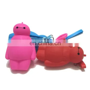 Cute Kawaii Baymax Shape Car Key Holder Promotion Girls Wallet Wristlet Fashion Ladies Mini Coin Purse thumbnail-2