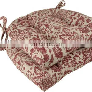 Pillow Perfect Damask Reversible Chair Pad thumbnail-1
