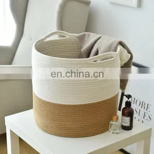 2020 Hot Selling New Cotton Storage Basket Organizer Basket Cloth Storage Woven Storage Basket thumbnail-1