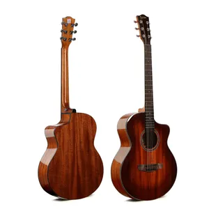 New Designed Acoustic Guitar Deviser LK-12 Mahogany Guitar Wholesale Factory Price OEM High Quality Guitar thumbnail-2
