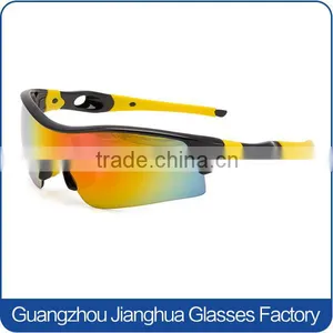 Popular Fashional Shiny Black Revo Lens Anti Slip Riding Sunglasses thumbnail-1