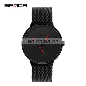 Sanda P1059 New Amazon Men Watch Chronograph Movement Steel Quartz Watches Water Proof thumbnail-2