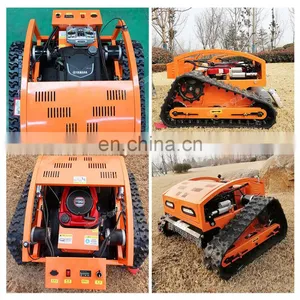 China Made Mini Portable Petrol Crawler Remote Control Lawn Mower Grass Blade Robot Mower thumbnail-2