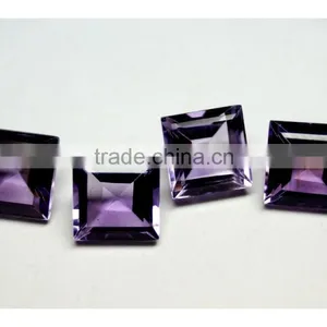 8mm AAA Quality Natural Brazil Amethyst Square 4 Pieces Lot Gems With Amazing Luster thumbnail-3