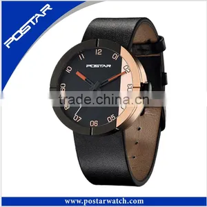 Unique Design Dial Fashion Wrist Watches With Genuine Leather Band thumbnail-1
