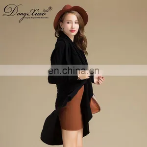 Womens Casual Sweater Cardigan Scarf Collar Long Cardigans Women's Cashmere Sweaters thumbnail-5