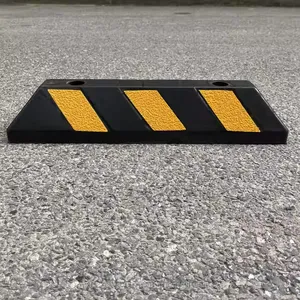 55cm Automotive Car Wheel Stopper Blocks Rubber Parking Lot Equipment Parking Block Wheel Stop For Truck thumbnail-1