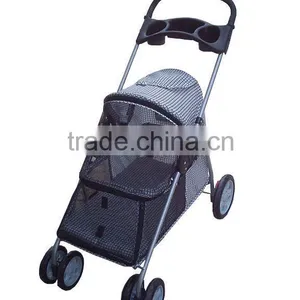 Plaid 4wheels Pet Dog Cat Stroller thumbnail-1