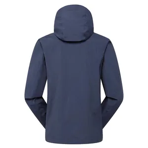 Small Batch Custom Logo Single-layer Hard Shell Raincoat Waterproof Breathable Windproof Outdoor Jacket thumbnail-2