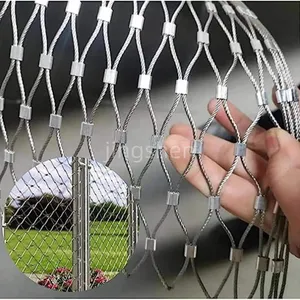 Factory Sale Stainless Steel Wire Rope Mesh Net/flexible Stainless Steel Rope Mesh/zoo Mesh thumbnail-2