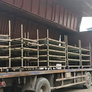Multi-Tier Steel Mesh Turnover Cart for Workshop Circulation thumbnail-2