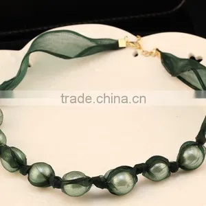 High Quality Popular Beautiful The Bride Jewelry Korea Pearl Wedding Romantic Sweet Jewelry Lace Necklace thumbnail-2