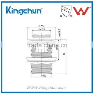 Australia Standards Watermark Basin Waste Accessories Click Clack Pop up Chrome Plated(K280) thumbnail-2