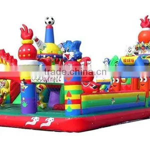 Colorful Giant Outdoor Kid Castle Inflatable Bouncer thumbnail-1