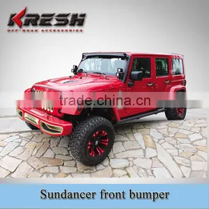 Front Guard, NEW Design 4x4 SUV KRESH-sundancer Wrangler Front Bumper Used for 2007-2015JK With Black Color and Steel Material Quality Choice thumbnail-3