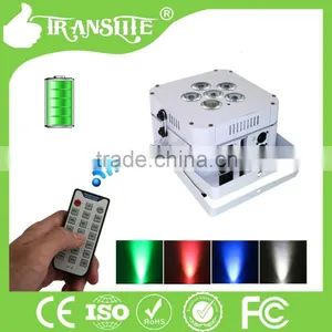 High Quality 6PCS Colorful Battery Powered&pluged Led Par Light thumbnail-1