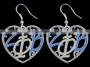 Zeta Phi Beta Heat Crystal Earrings Trend Greek Varsity Jewelry 2016 Cheap Wholesale thumbnail-1