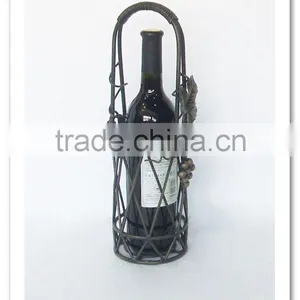 LC-76714 Single Bottle Metal Wine Rack With Leaves thumbnail-2