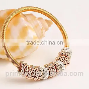 Korean Jewelry Euro-American Multilayer Bangle Shamballa Polymer Clay Bracelets thumbnail-5