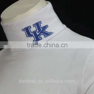 100% Cotton Turtleneck Customer Logo Man Polo T-shirt thumbnail-3