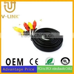 Manufacture Quality PVA 3 to 3 Rca Line 1.5m 3m 5m thumbnail-1