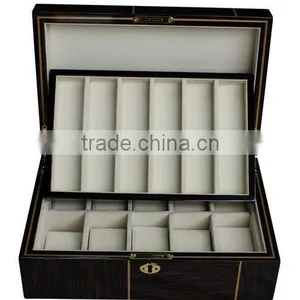 OEM Ebony Wooden Jewel and Watch Box thumbnail-1