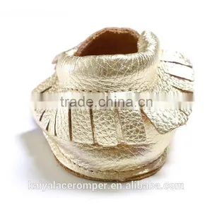 Baby Moccasins,Gold Baby Moccasins,Summer Baby Moccasins thumbnail-5