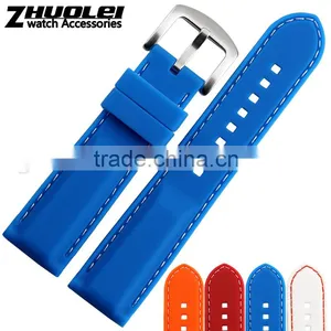 New Arrival Waterproof Muticolor Silicone Rubber WatchWrist Watch Strap Band Replacement 22mm thumbnail-4
