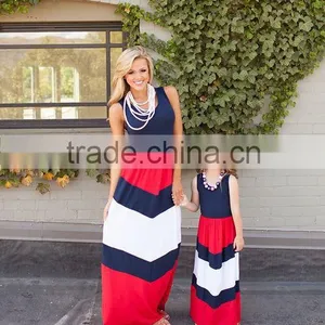 2015 Hot Selling Family Clothes, Mother and Child/daughter Dress Clothing Design Set, Mommy and me Maxi Dress thumbnail-5