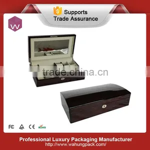 Black Fashion Piano Lacquer Wood Jewel Box thumbnail-1