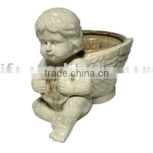 Glazed Flower Ceramic Pot thumbnail-1