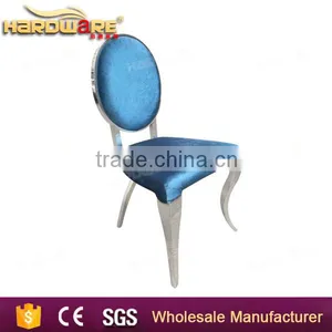 2016 Stainless Steel Round Back Design Fabric Banquet Hall Chairs thumbnail-5