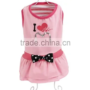 2016 Hot Sale Pet Summer T-shirt Fashion Design Pink/grey Dog Clothes thumbnail-1