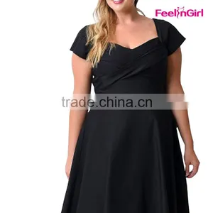 Fashion Fat Size Women Elegant Women Casual Party Dress thumbnail-3