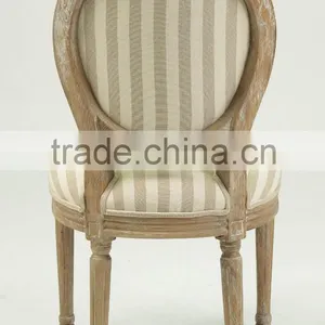 Home Furniture Solid Oak Handle Carved Classic Round Back Wooden Side Chair (CH-211-1-OAK) thumbnail-3