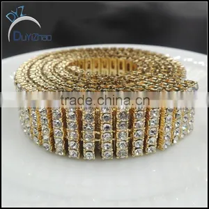 Hip Hop 6 Row Diamond Men's Heavy Bling Bling Diamond Necklace thumbnail-2