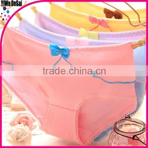 Cute Bowknot Newest Cartoon Ladies Underwear Lovely Girls Cotton Underpants thumbnail-3