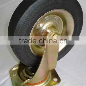 8" 200mm Swivel Rubber Wheels for Trash Bins thumbnail-2