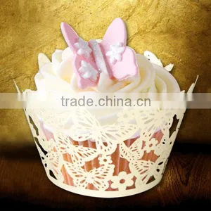 Butterfly Birthday Cake Wrapper Anniversary Cupcake Wrappers / Liners thumbnail-4
