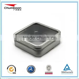 Small sq Uare Clear Window Candle Tin Can/ Good Price Mint Metal Box / Direct Factory OEM Tin Box thumbnail-1