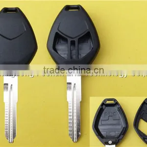Blank Replacement 2 Buttons Uncut Right Groove Blade Remote Key Blank Mistubishi Car Key thumbnail-1