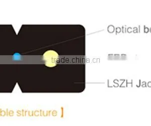 Drop Cable FTTH Fiber Optic Cable GJXFH 1Core 2Core 4Core thumbnail-2