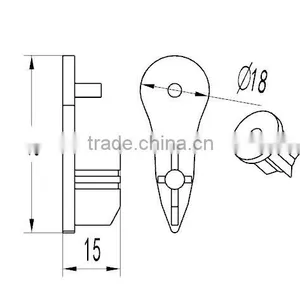 Plastic End Cap of Aluminum Tube for Window Shade thumbnail-3