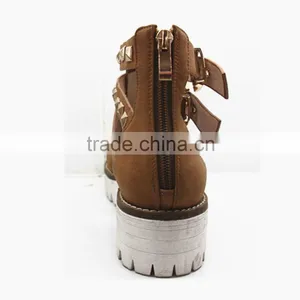 Women Spike Shoes Studded Rivet High Top Flat Shoes thumbnail-5