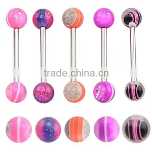 TR01038 Resin Barbell Tongue Ring Jewelry , Tongue Barbell Body Piercing thumbnail-5